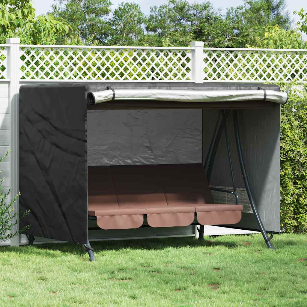 Outdoor Swing Cover Black 220 x 125 x 170 cm 600D Oxford Fabric